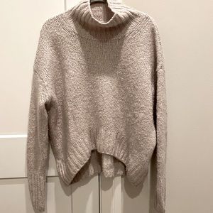 H&M Oversized cozy cream sweater with cowl neck